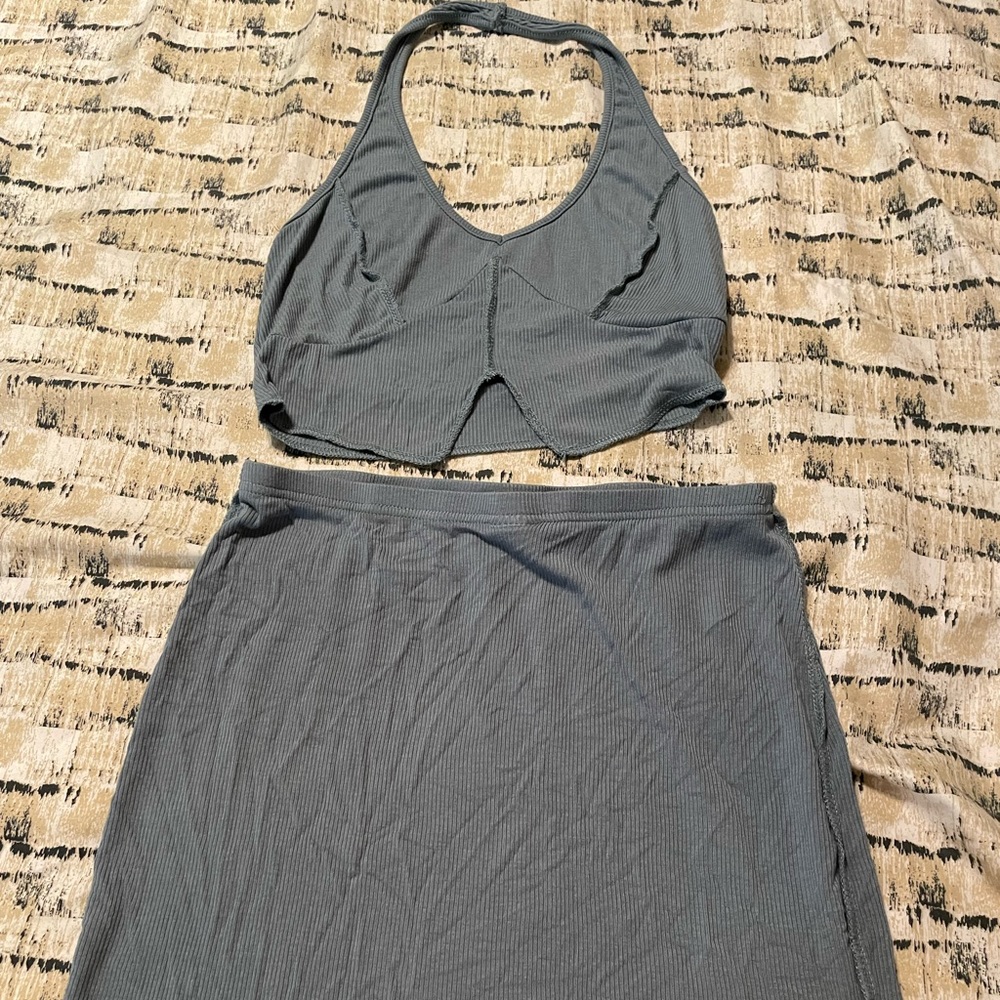 Skirt set with a halter top